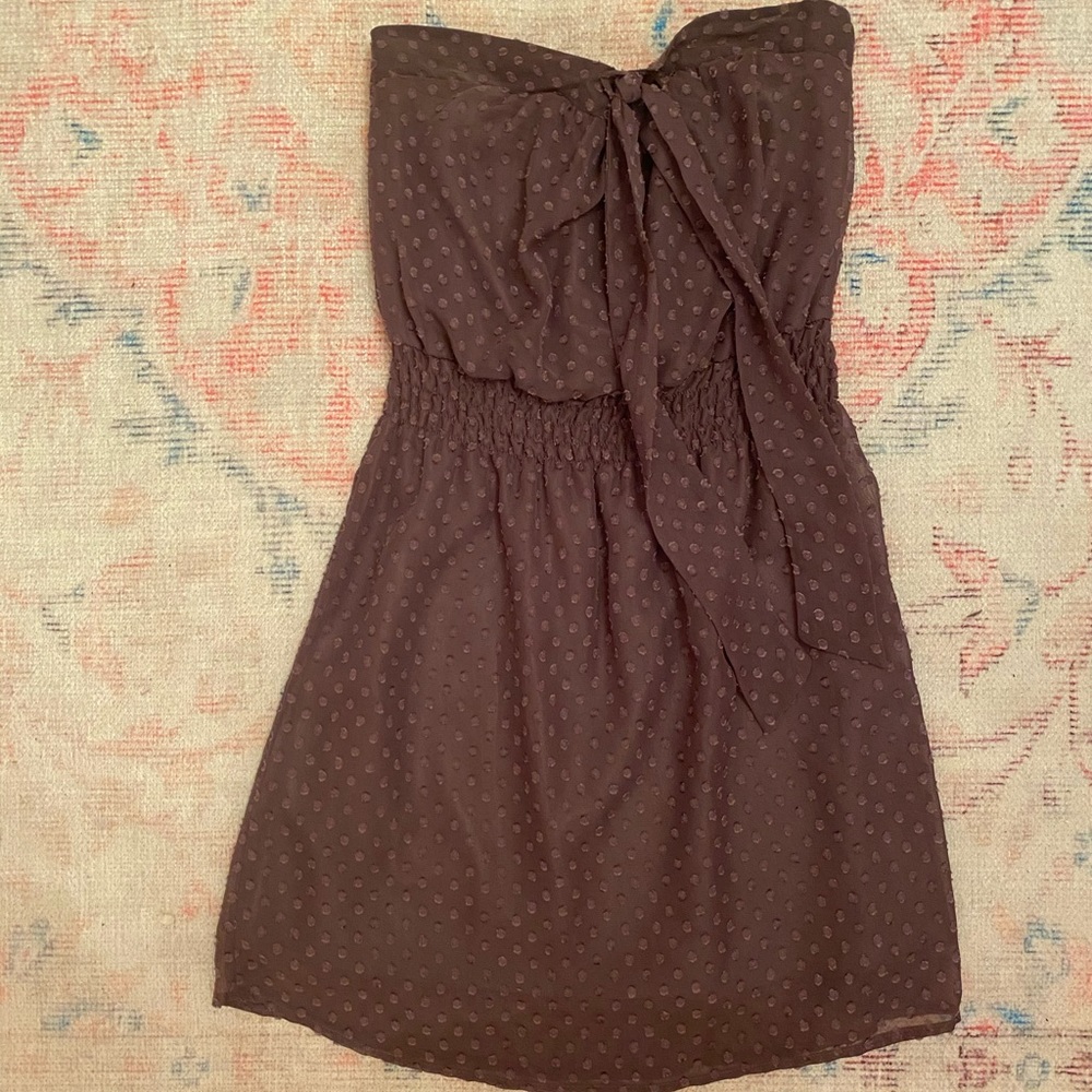 love on a hanger strapless dress purple